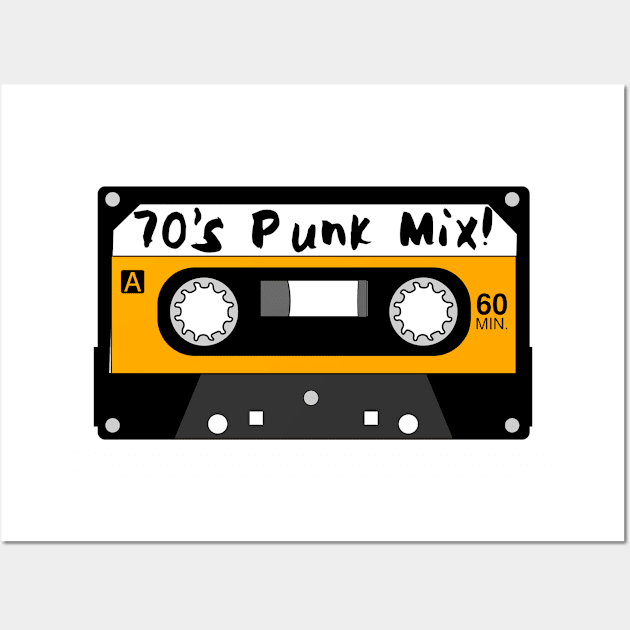 70’s Punk Mix Tape Wall Art by MessageOnApparel